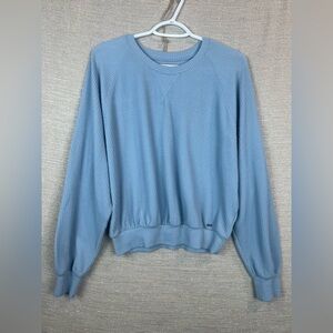 Hollister Size M Blue Ribbed Pullover Crew Neck Long Sleeve Sweater
